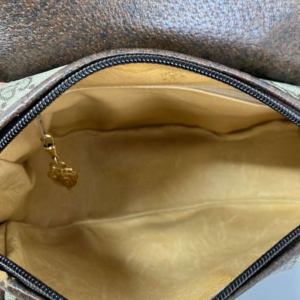 Gucci Old Gucci, GG Plus, GG Supreme Shoulder Bag Gray Beige Dark Brown PVC - Picture 7 of 9